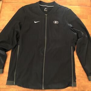 Nike Georgia Bulldogs Men's Size Large Full Zip Track Jacket Black Vented
